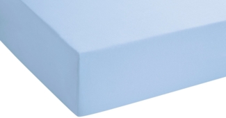 biberna Sleep & Protect Feinjersey Spannbetttuch, hellblau, 1x 90x190 cm - 100x200 cm