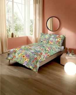 Kaeppel Bettwäsche Farm Garden, Mako-Satin, 2 teilig, Mit Blumen