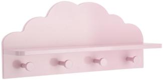 Atmosphera 'CLOUD' Garderobenleiste, rosa, mit 4 Haken und Ablage