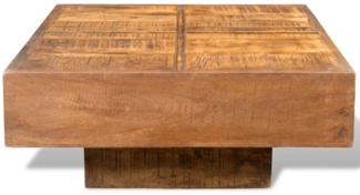 vidaXL Couchtisch Braun Quadratisch Massivholz Mango 241132
