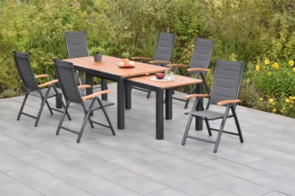 Paxos Set 7tlg, Klappsessel & Flexibler Ausziehtisch