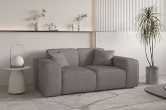 Sofa Designersofa CELES PREMIUM 2-Sitzer in Stoff Scala Taupe