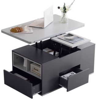 OKWISH Couchtisch Wohnzimmertisch Multifunktions-Couchtisch (Couchtisch mit Schubladen, 1-St, Beistelltisch multifunktional), mit ausziehbarer Tischplatte