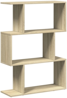 vidaXL Raumteiler-Bücherregal 3 Fächer Sonoma-Eiche 70x24x97 cm 858113
