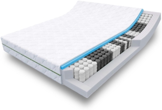7 Zonen Taschenfederkernmatratze Sleezzz Smart 140x200 cm, Höhe 21 cm, Härtegrad H2/H3