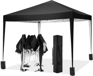 COBIZI Pavillon 3x3m Wasserdicht Stabil Pop up Partyzelt Schwarz