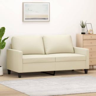 vidaXL 2-Sitzer-Sofa Creme 140 cm Kunstleder 359138