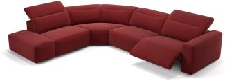 Sofanella Wohnlandschaft LENOLA Stoffgarnitur Sofalandschaft Ecksofa in Rot M: 322 Breite x 109 Tiefe