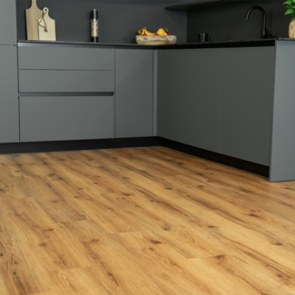 HOME DELUXE Klick-Vinylboden mit Trittschall ROMIA Eiche - 30 m²