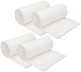 Wohndecke 4 Stück Fleecedecken Kuscheldecken Größe 130x170 cm Farbe creme, Betz