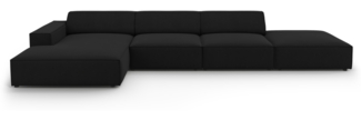 Micadoni 5-Sitzer Ecksofa Jodie Black