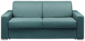 Vente-unique - Schlafsofa 3-Sitzer - Liegefläche: 140 cm - Matratzenhöhe: 22 cm - Stoff - Blau - CALITO