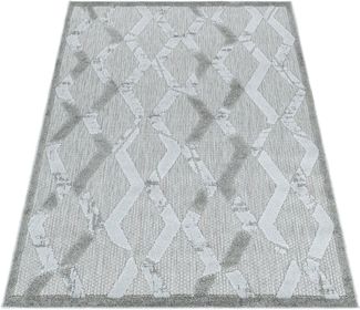 Ayyildiz Teppiche Teppich BAHAMA 5158, rechteckig, Höhe: 8 mm, Läufer, Flachflor mit Hoch-Tief-Struktur, In-und Outdoor geeignet