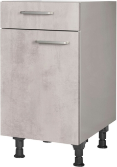 nobilia® Unterschrank "Riva", Ausrichtung wählbar, vormontiert, in den Breiten 30, 45 und 60 cm Breite, mit höhenverstellbaren Sockelfüßen, vormontiert