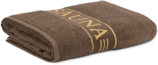 Möve for frottana Saunatuch Möve, Walkfrottier (1-St), mit Saunaschriftzug auf der Bördüre