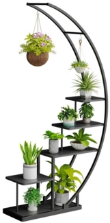 Ribelli Pflanzentreppe Pflanzenständer, schwarz / schwarz