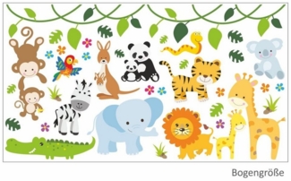 nikima Wandtattoo 013 Wandtattoo Tiere modern - 750 x 420 mm (PVC-Folie)