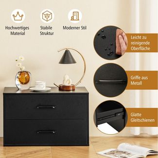 KOMFOTTEU Kommode, Mehrzweck-Würfelschrank mit Kippsicherung & Griff