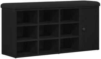 vidaXL Schuhbank mit Schubladen Schwarz 100 x 30 x 48 cm Holzwerkstoff 862986