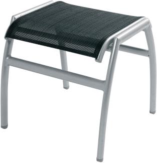 Inko Fußhocker Frisco Alu/Textilen Sitzhocker 45x48x46 cm 3 Farben zur Auswahl Silber