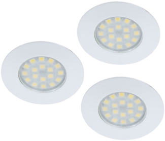 LED Einbaustrahler, rund, weiß, modern, warmweiß, D 7cm, 3er