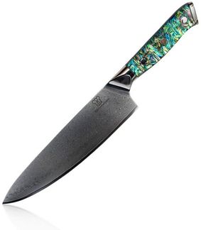 Küchenkompane Fleischmesser Sheru Chefmesser - Damast Stahl mit 67 Lagen & japanischem VG10