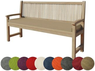 chilly pilley Bankkissen Bankauflage Polsterauflage Reißverschluss mit Schlaufen Kissen für Gartenbank Gartenbankauflage für Gartenmöbel Sitzkissen & Rückenkissen Outdoor (160 x 50 x 5 cm, Beige)