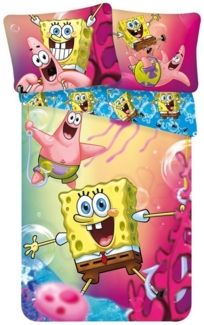 Spongebob Schwammkopf Wendebettbezug Sponge Bob Schwammkopf Bettwäsche Set für 135/140x200 cm, (2 St)