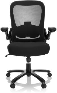 hjh OFFICE XXL Drehstuhl INSTRUCTOR SW I Stoff/Netzstoff Schwarz