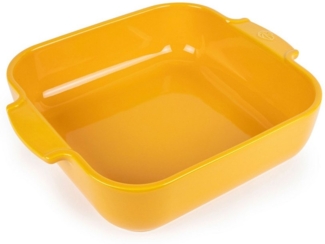 PEUGEOT Auflaufform APPOLIA Keramik 28cm Groß Quadratisch Safrangelb, Keramik, Keramik