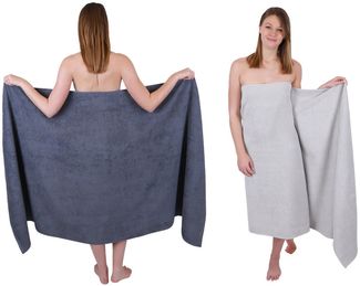 Betz Badetuch 2 Stück Badetücher groß XXL Berlin 100 x 200 cm Badetuch Saunatuch, 100% Baumwolle (2 Stück, 2-St)