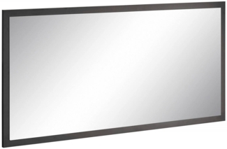 Dmora Spiegel Adelchi, Badezimmerspiegel, 100 % Made in Italy, 120 x 2 x 60 cm, glänzendes Anthrazit
