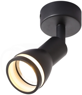 ZMH LED Deckenstrahler 1-flammig Schwarz Wohnzimmer Verstellbare Deckenleuchte GU10 Spot Moderne Lampe