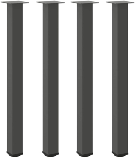 vidaXL Bartischbeine 4 Stk. Anthrazit 90-92 cm Stahl 4012474