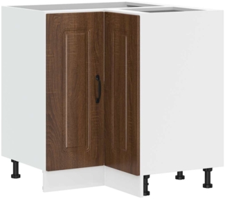 vidaXL Küchen-Eckunterschrank Kalmar Braun Eichen-Optik Holzwerkstoff 853514