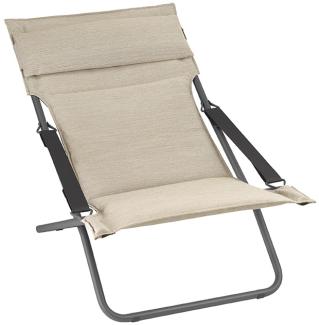 Outdoor Liegestuhl BAYANNE Latte / Gestell Titane