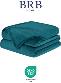 Wohndecke Kuscheldecke Fleecedecke Sofadecke Tagesdecke Bettüberwurf, BRB HOME, 220x240 cm, Flauschig, Weich, Stilvoll, Warm, Einfarbig