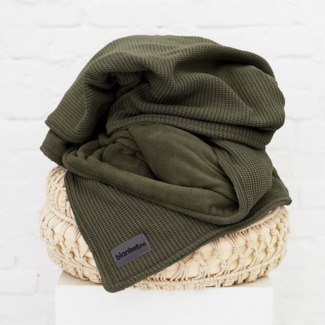 Wohndecke flauschige Kuscheldecke, wärmende Couchdecke im Strick Design, blanketino