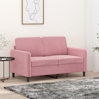 vidaXL 2-Sitzer-Sofa Rosa 120 cm Samt