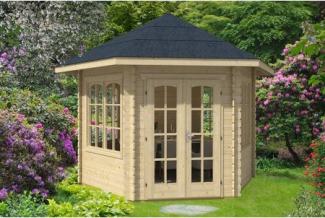 SKANHOLZ Gartenhaus, sechseckig, BxT: 350x373 cm, inkl. Dacheindeckung Gartenpavillon 4018211554058