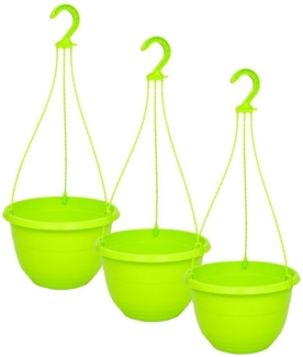 Heimwerkercenter Blumentopf MePla 3 Stück Ampel ORION - Blumenampel ø25cm - Gelbgrün