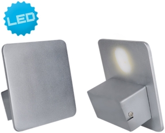 LED Wandleuchte, IP23, Badezimmer, grau, warmweiß, H 14cm