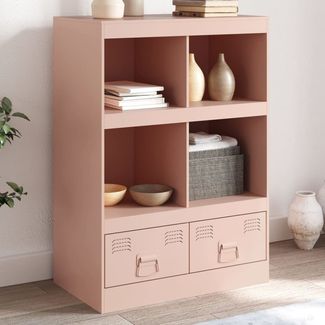 vidaXL Highboard Rosa 67x39x95 cm Stahl 841800