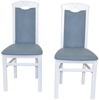 Esszimmerstuhl im 2er-Set "Köln" weiß/blau