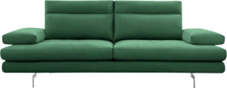 CALIA ITALIA 3-Sitzer Toby Wing, Designsofa mit hohem Sitzkomfort, bequem und elegant, inklusive Sitztiefenverstellung, Füße in Chrom glänzend