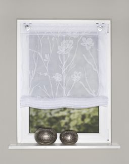 Raffrollo bedruckt Rory weiß 130x100 cm