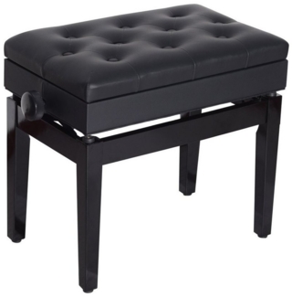 HOMCOM Klavierbank Klavierbank Klavier Bank Schminkhocker mit Stauraum (Hocker, 1-St, Klavierhocker), 54.5 x 33 x 48-58 cm