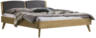 Hasena Lounge Mareto 160x200 Eiche bright, geölt - Fusshöhe 20 cm Massivholzbett