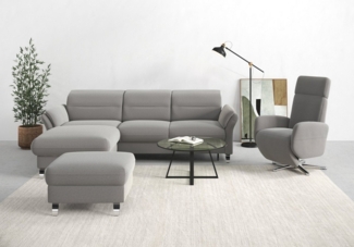 sit&more Ecksofa Grenoble L-Form mit Federkern, wahlweise mit Bettfunktion, Bettkasten, Arm- und Kopfteilverstellung