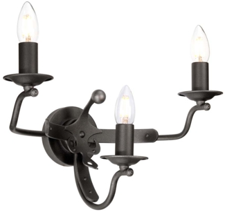 Wandleuchte, Stahl, Graphit, B 42,2 cm